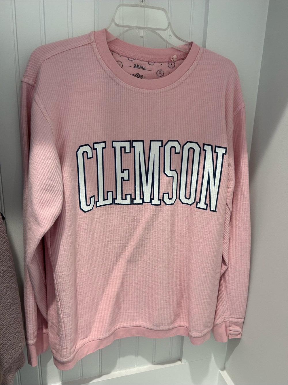 Clemson Pink Sweatshirt Small
